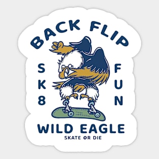 eagle back flip Sticker